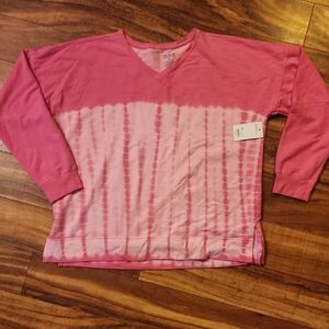 Tek Gear Pink Sweatshirt with Tie-Dye Effect